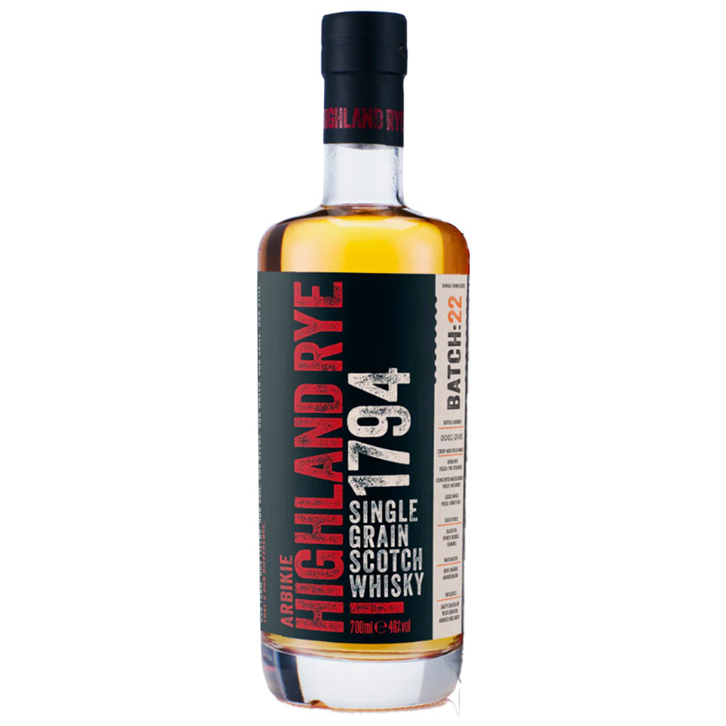 Arbikie 1794 Highland Rye Single Grain Scotch Whisky Batch 22 70cl