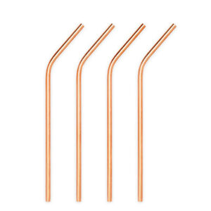 Bar Professional Drinking Straws Copper 4pk