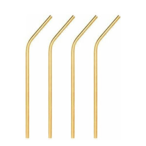 Bar Professional Drinking Straws Gold 4pk