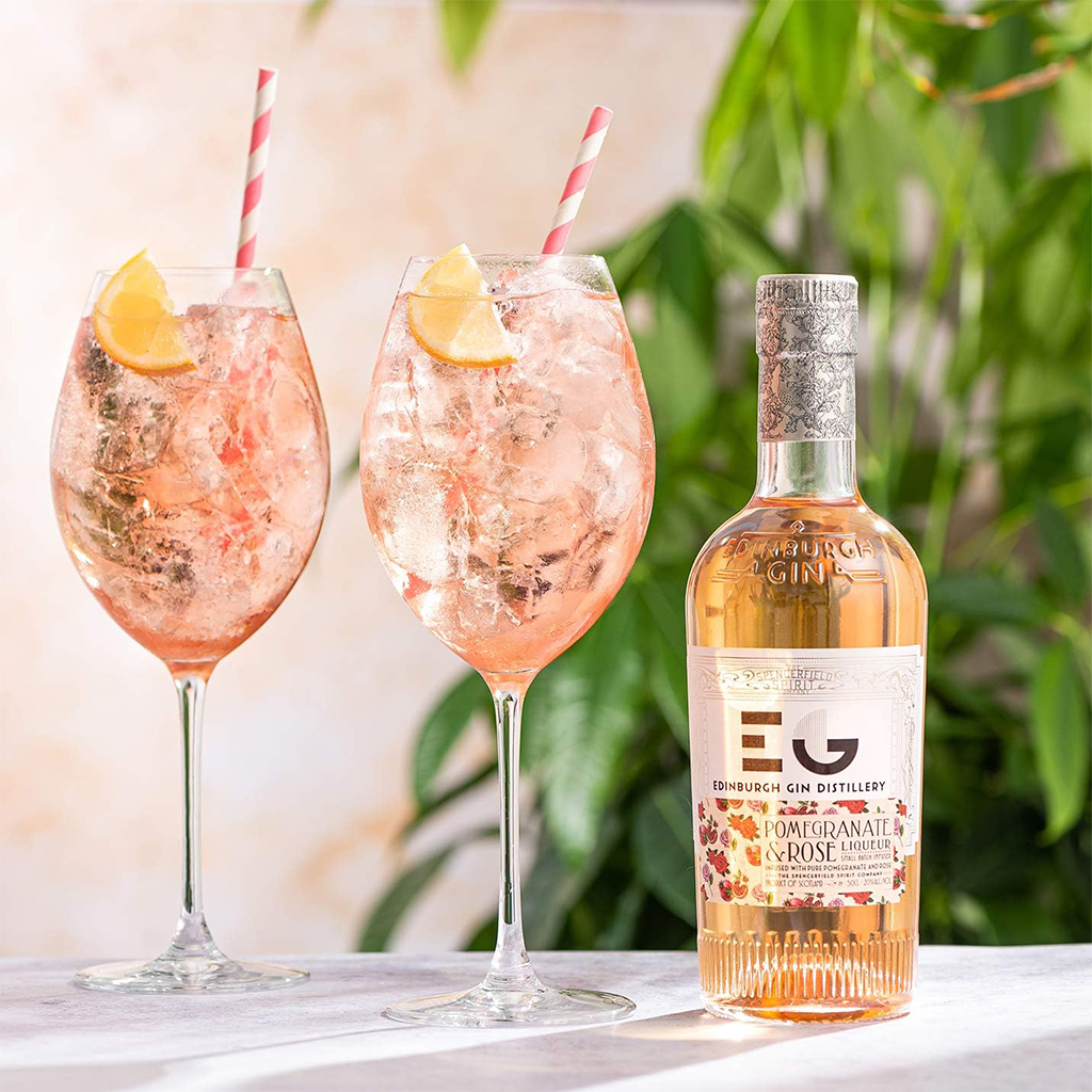 Edinburgh Gin Pomegranate & Rose Liqueur Perfect Serve