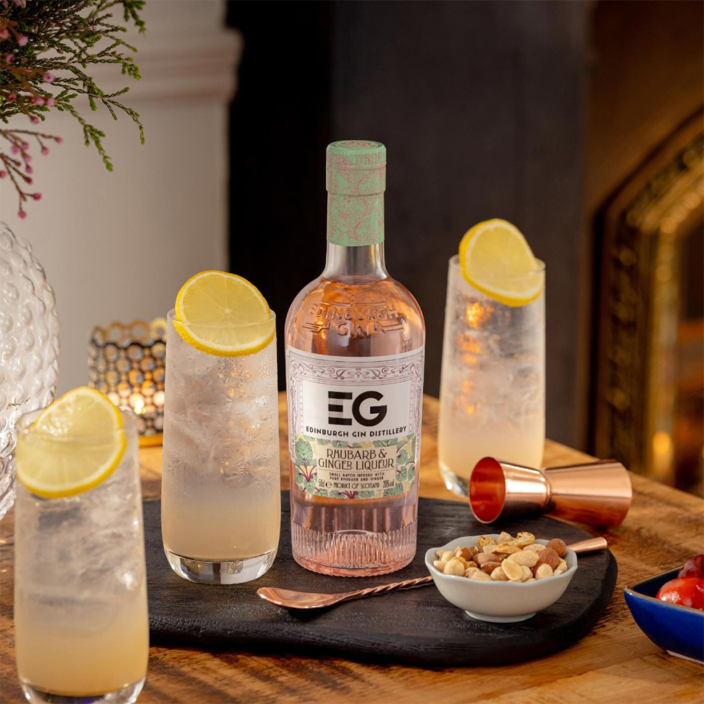 Edinburgh Gin Rhubarb & Ginger Liqueur Perfect Serve